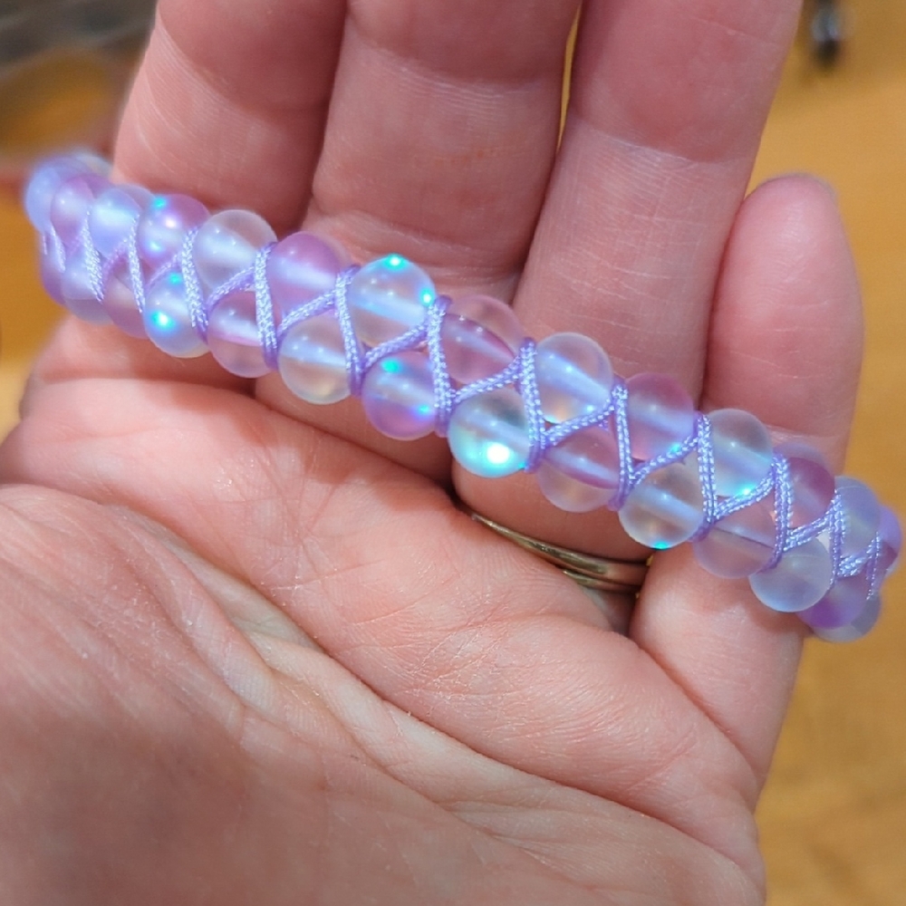 Nogu 🇨🇦 Iridescent Double Strand Braided Beaded Bracelet